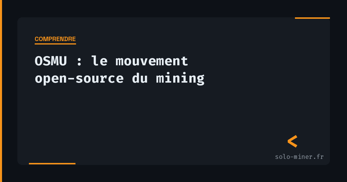 OSMU : le mouvement open-source derrière le Bitaxe et le NerdMiner