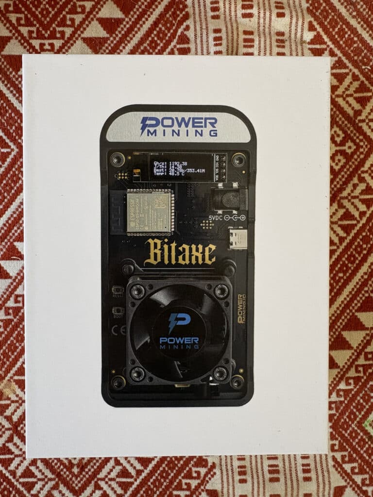 Emballage du Bitaxe GAMMA de Power Mining