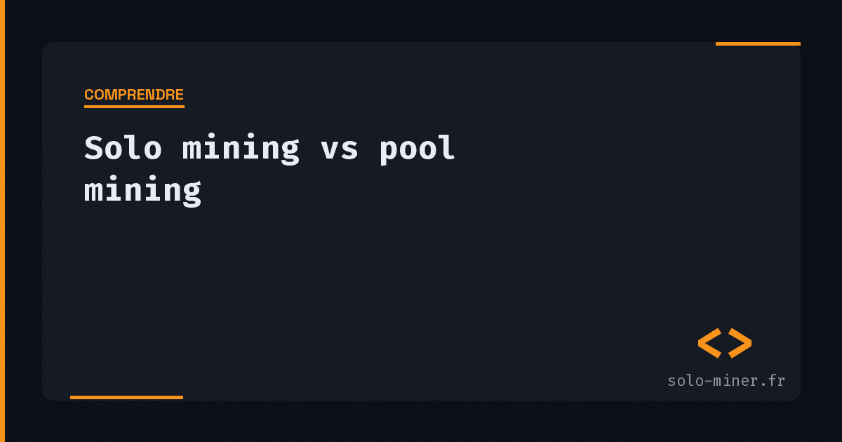 Solo mining vs pool mining : quelles différences concrètes ?